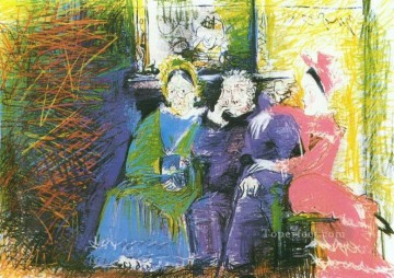 klimt portrait Painting - Family portrait 1962 Pablo Picasso